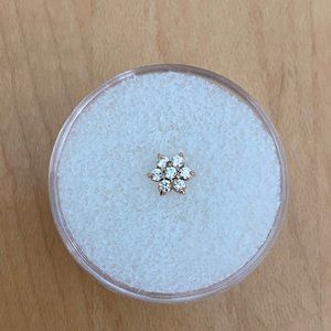 Anatometal 18kt rose gold threadless flower end